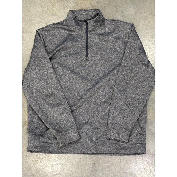 PGA Tour Mens Heather Gray Quarter-Zip Pullover - Picture 2 of 4